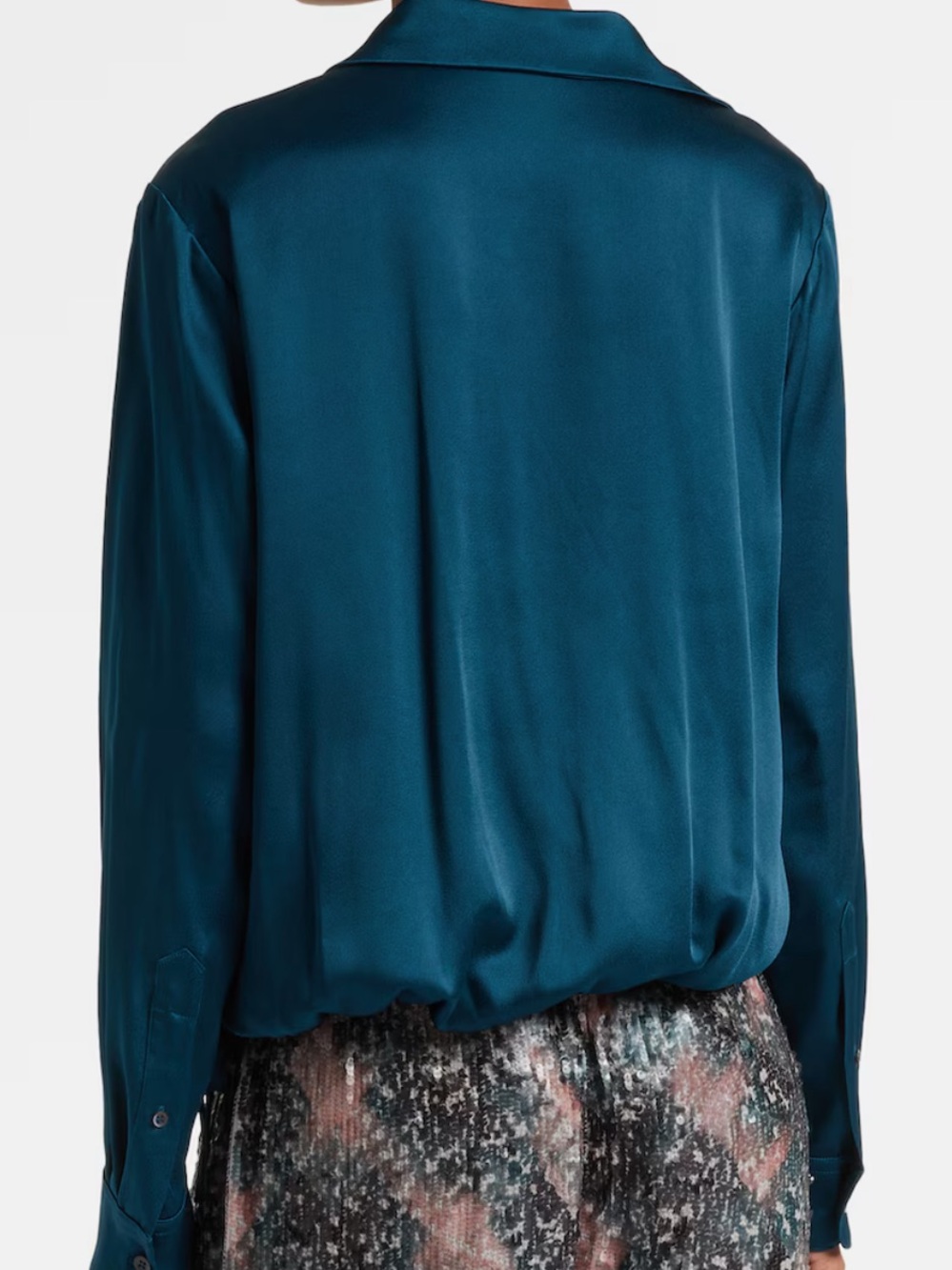 RUNWAY DRIES VAN NOTEN PETROL COLOR BLOUSE - Picture 7 of 7